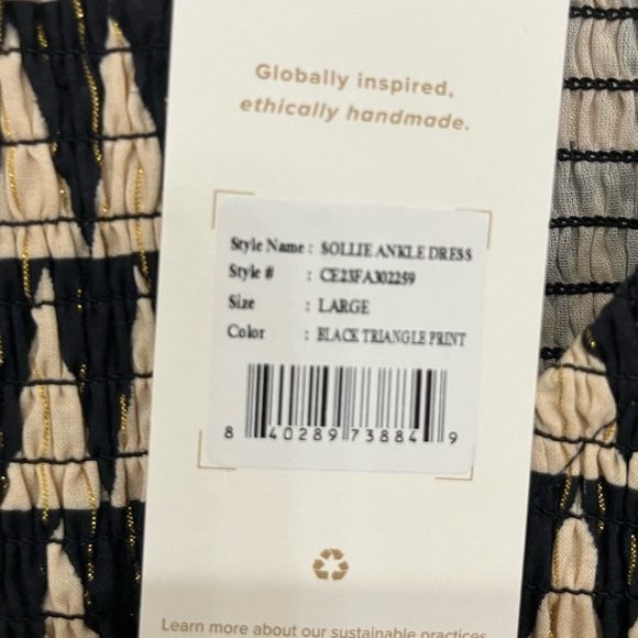 CLEOBELLA NEW Sollie dress  Ruffle Maxi Dress black triangle large - Picture 7 of 8